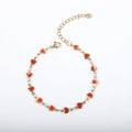 Stainless steel bracelet with heart design and 18K gold plating in various colour options