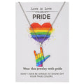 Stainless steel necklace and bracelet set with inspirational colour printing for women