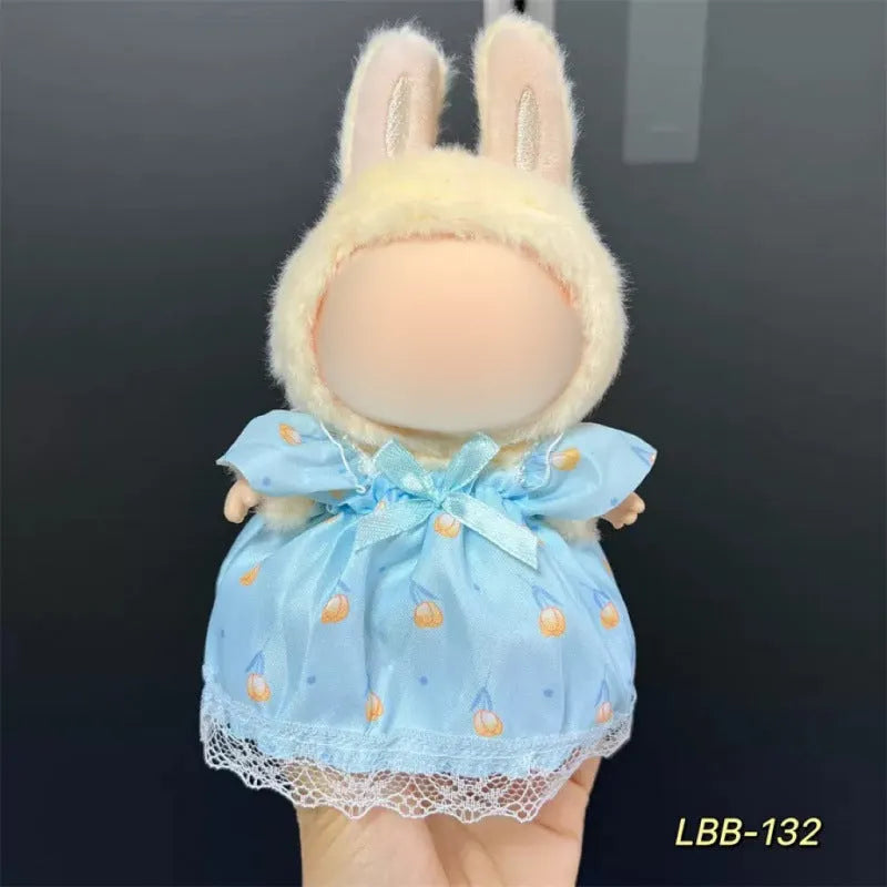 17cm plastic doll clothes outfit for LBB series vinyl figurines on a white background.