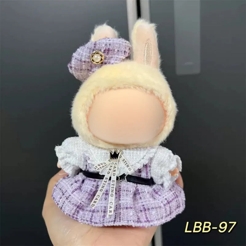 17cm plastic doll clothes outfit for LBB series vinyl figurines on a white background.
