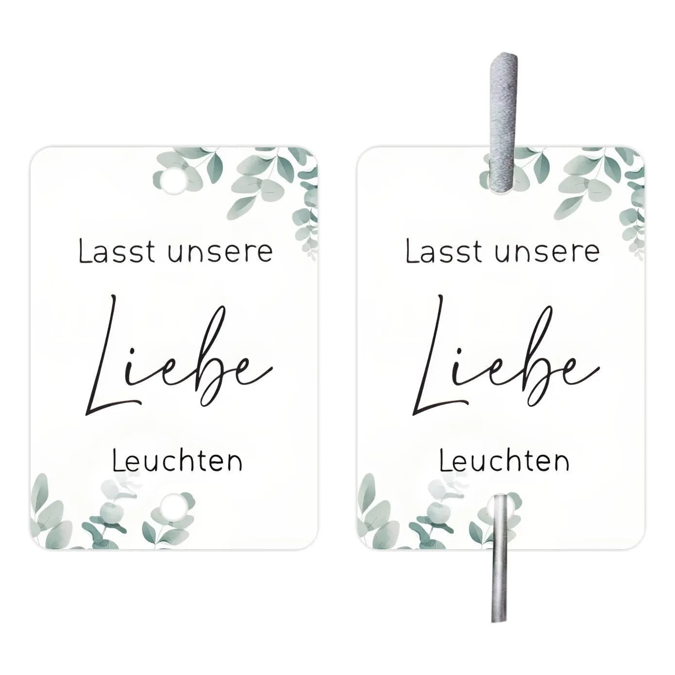 A pack of 50 white G45 style fireworks decorative labels for celebrations.