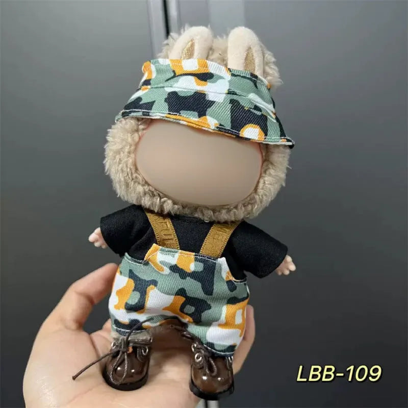 17cm plastic doll clothes outfit for LBB series vinyl figurines on a white background.