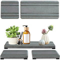 Square diatom oil bathroom countertop drying mat in dark grey, light grey, or white colour.
