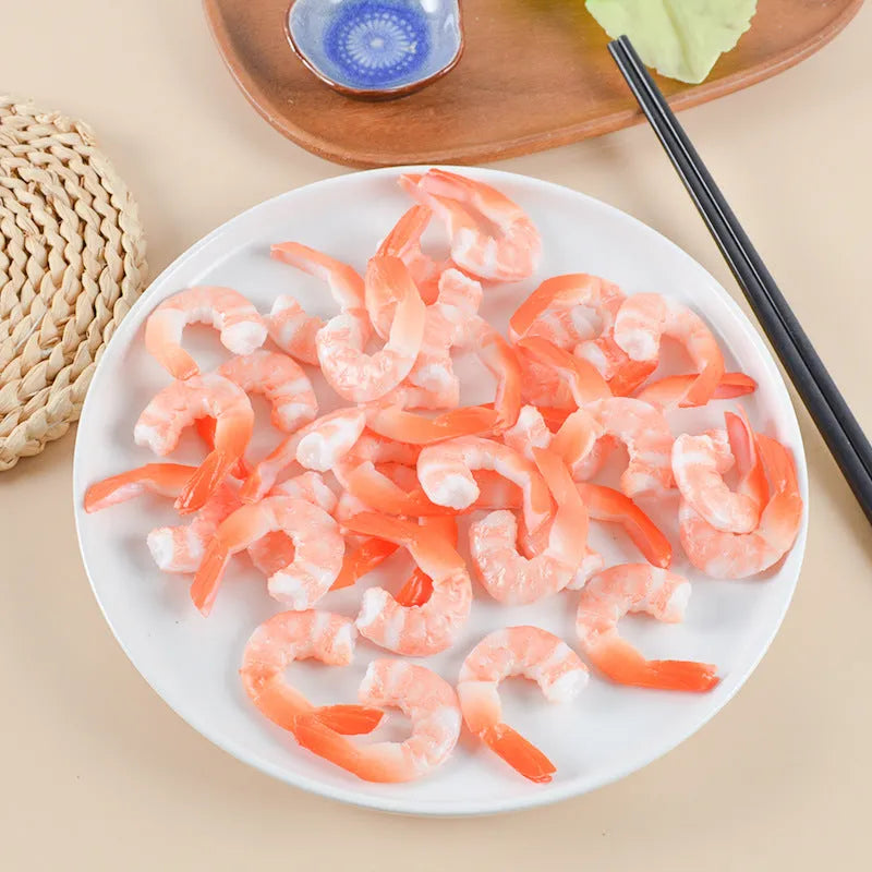 PVC injection moulded shrimp simulation keychain pendant with modern design