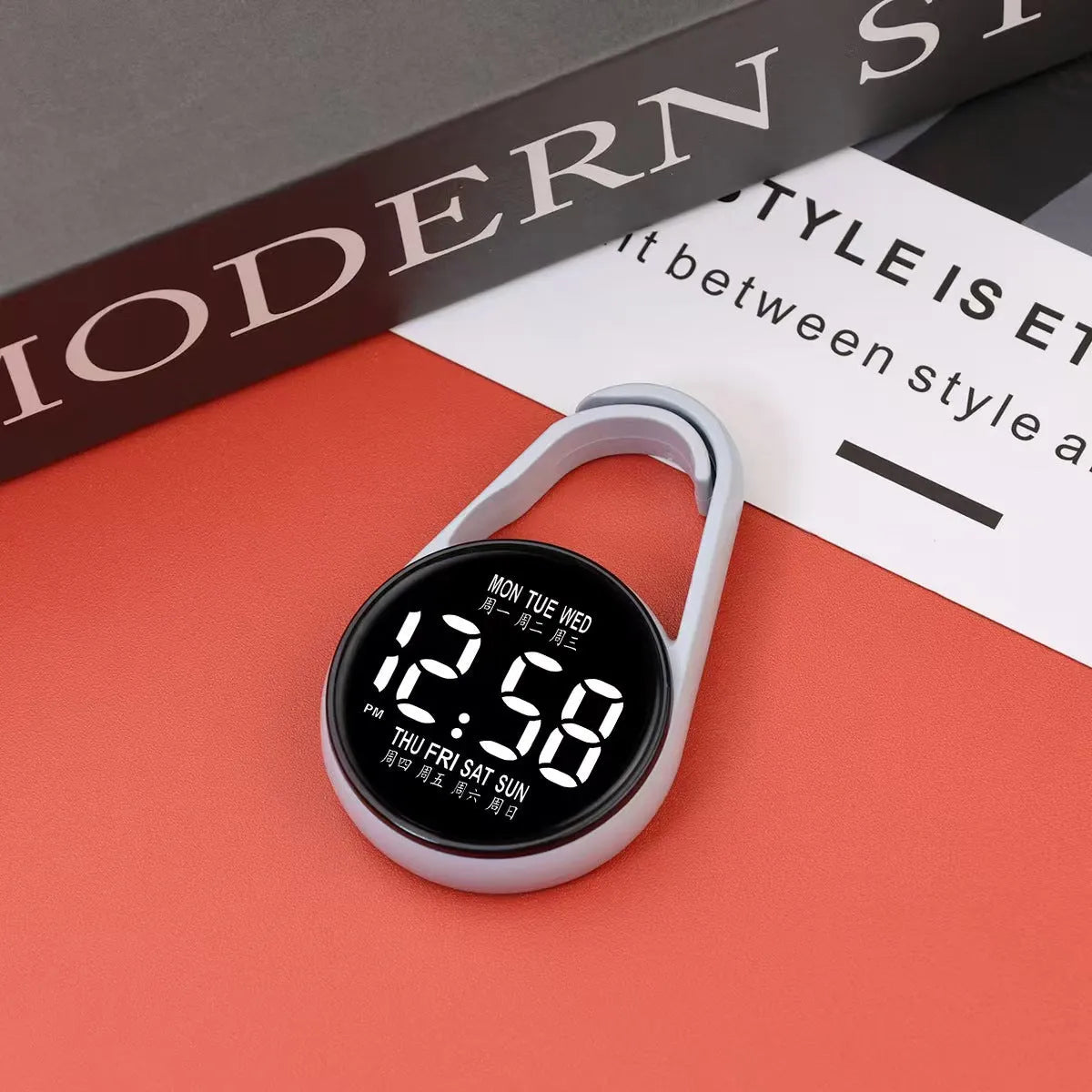 Fashion LED simple luminous week mini electronic watch with digital display and plastic strap
