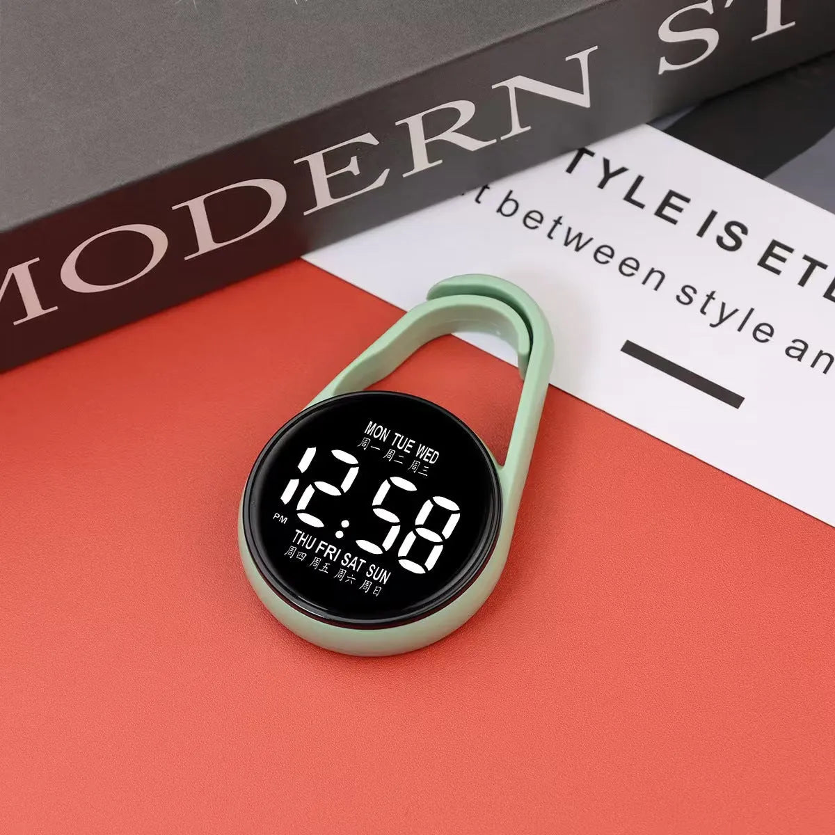 Fashion LED simple luminous week mini electronic watch with digital display and plastic strap