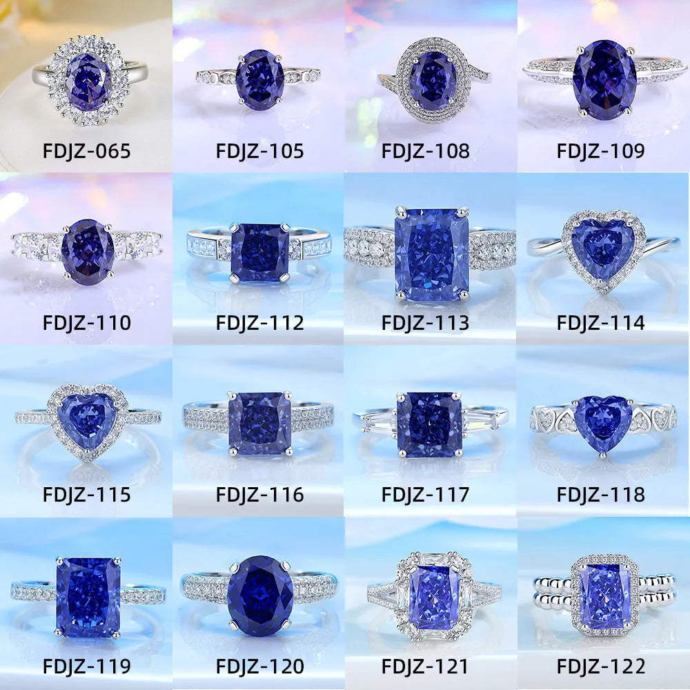 Heart-shaped sterling silver ring with a high carbon diamond ice flower cut colour zircon stone.