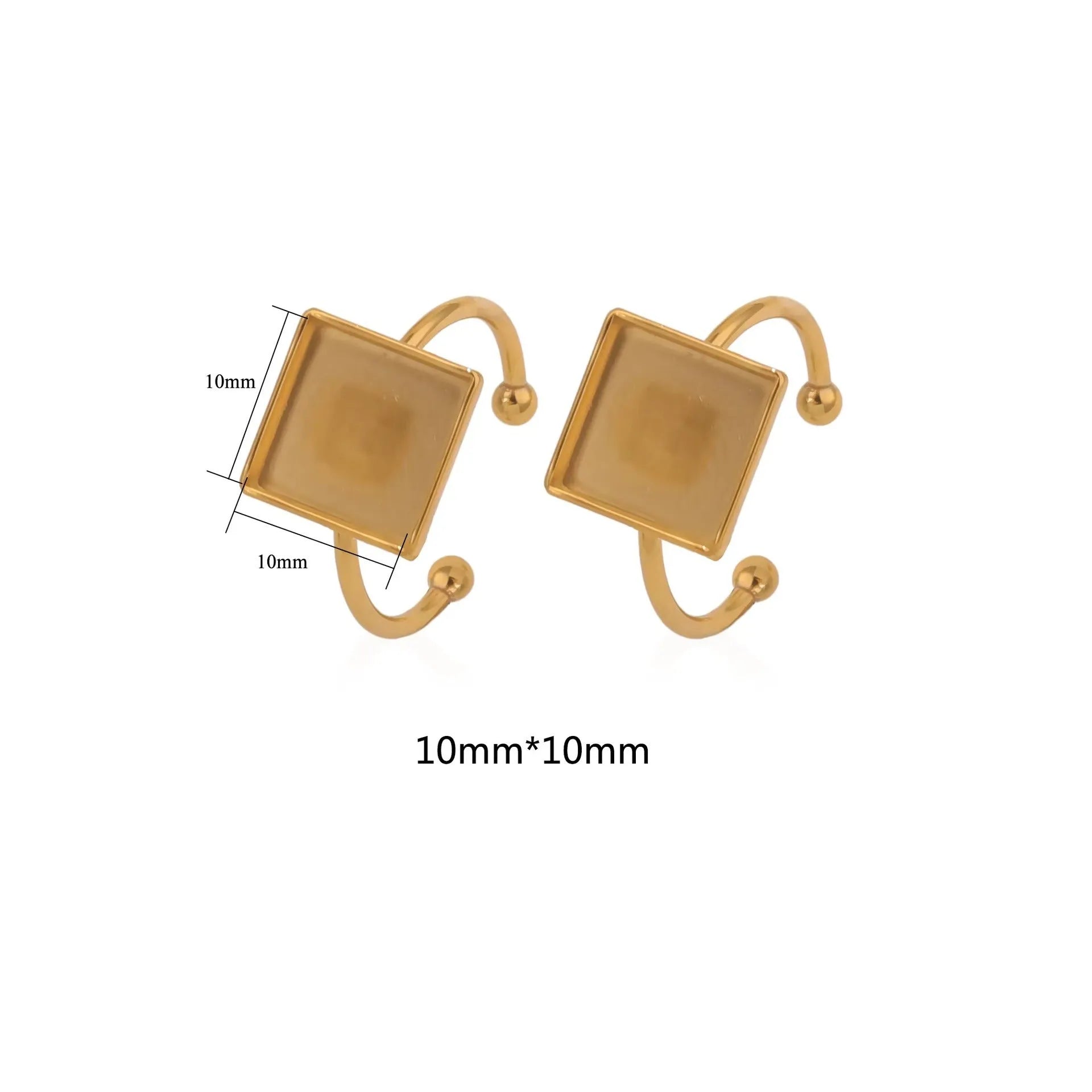Golden-toned stainless steel ring holder with totem pattern and multiple shape options for jewellery organisation