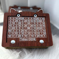Wooden digital coin bank with LCD display showing savings counter in retro nostalgic design