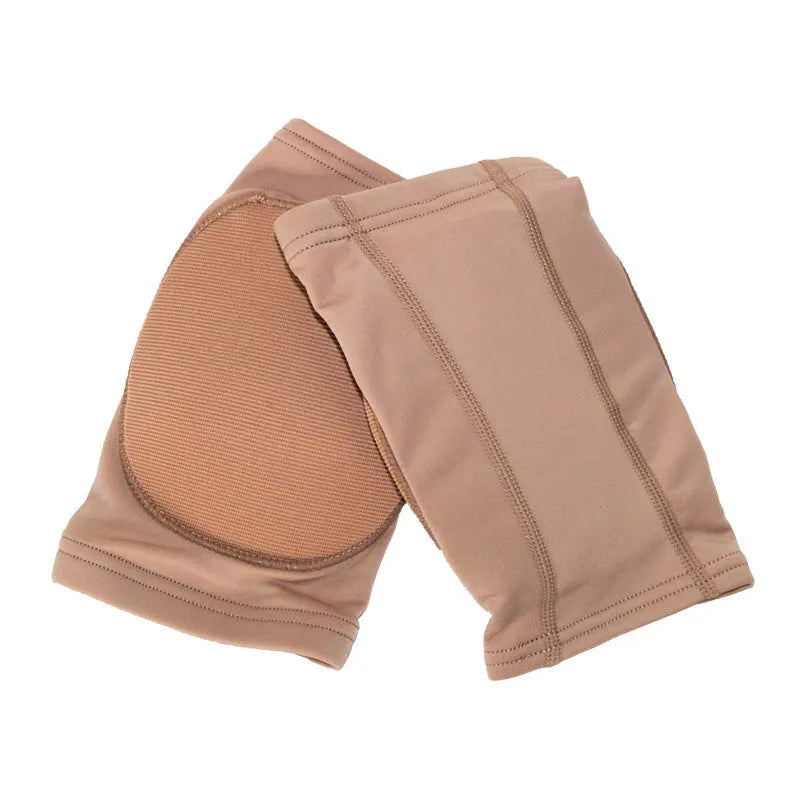 Ballet dance knee pads in black and skin colour options with five size choices for yoga and exercise