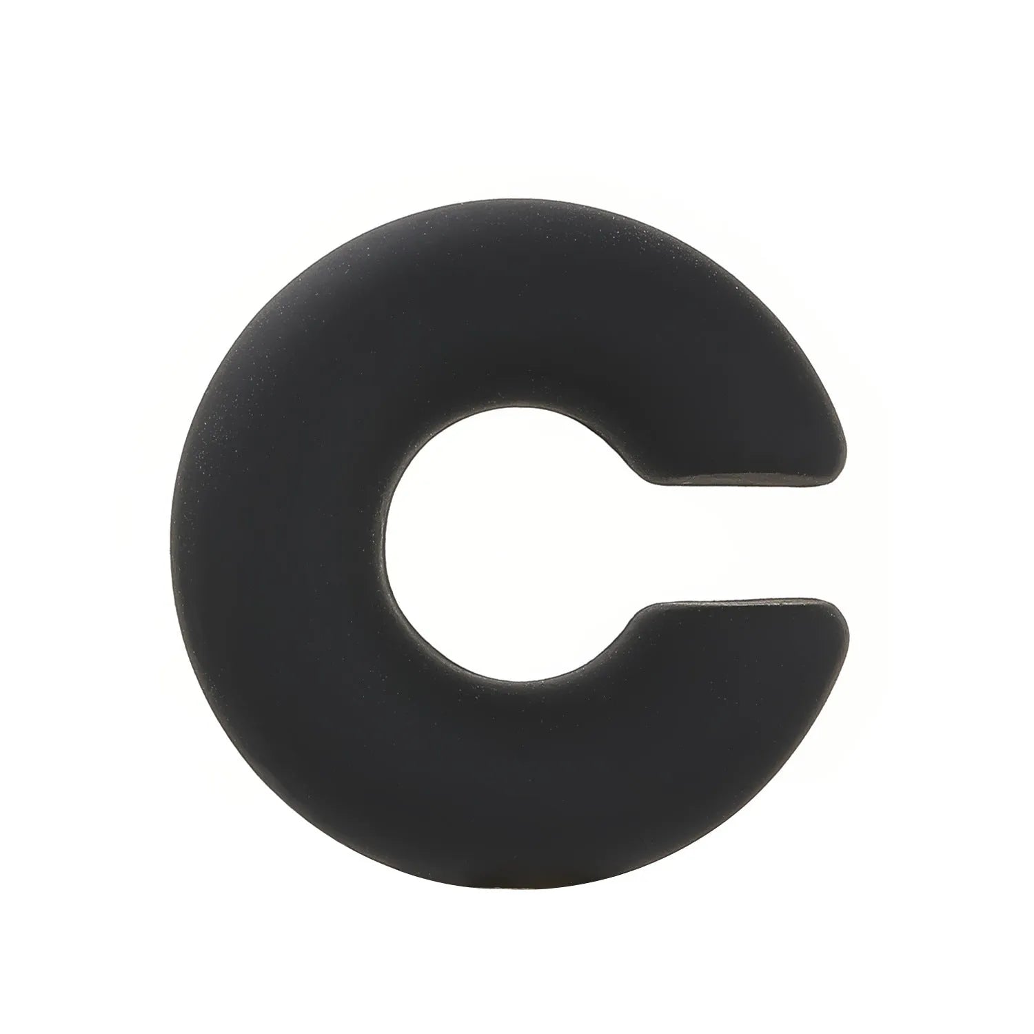Close-up of a pair of matte coarse round C-shaped clip-on earrings for women in a candy colour.