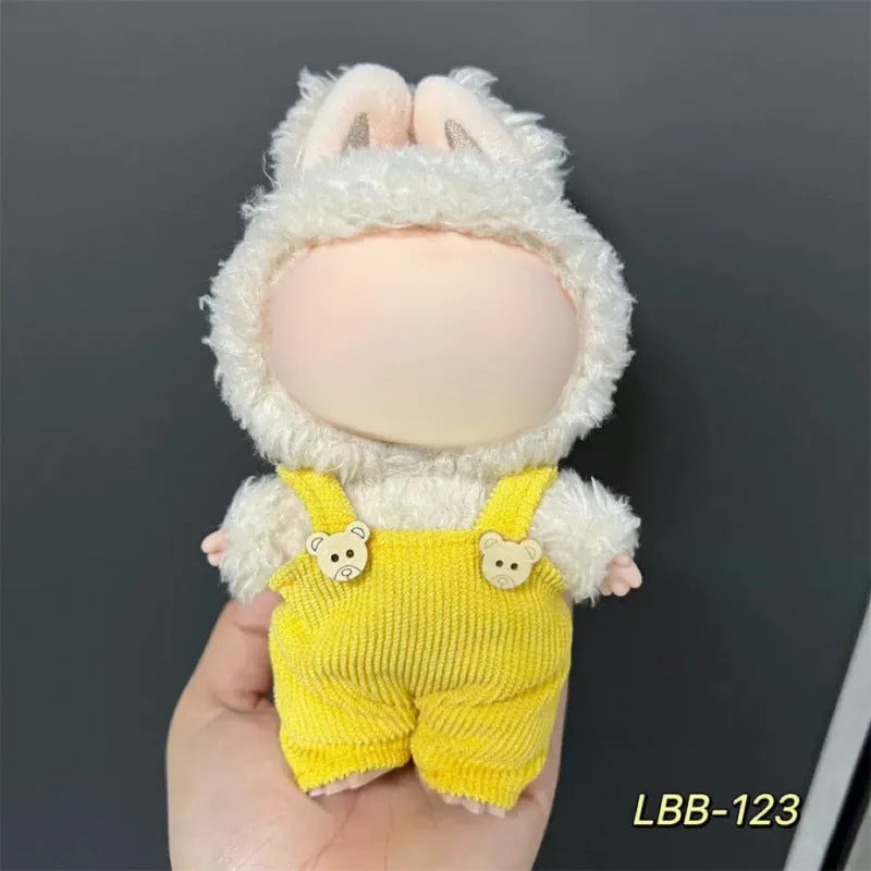 17cm plastic doll clothes outfit for LBB series vinyl figurines on a white background.
