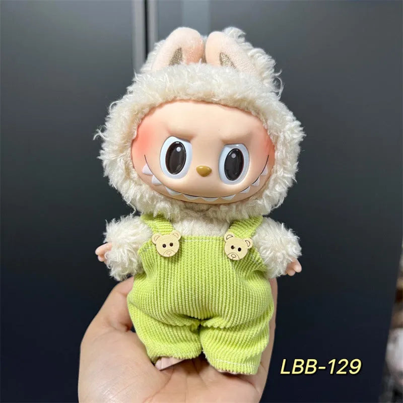 17cm plastic doll clothes outfit for LBB series vinyl figurines on a white background.