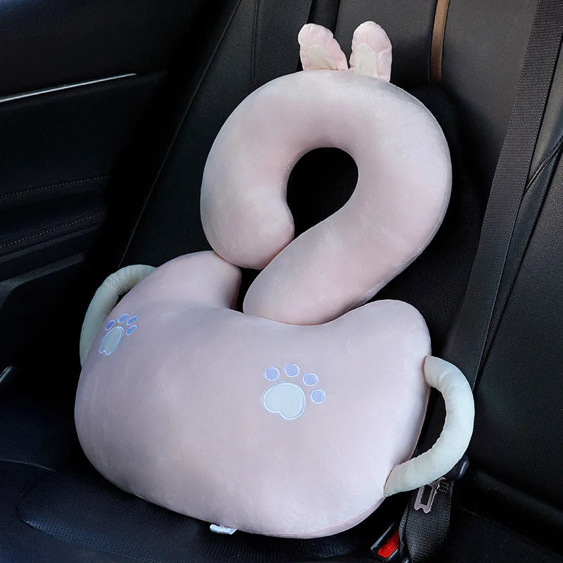 65cm square cartoon animal cushion pillow showing various animal design options including cat, rabbit and dinosaur