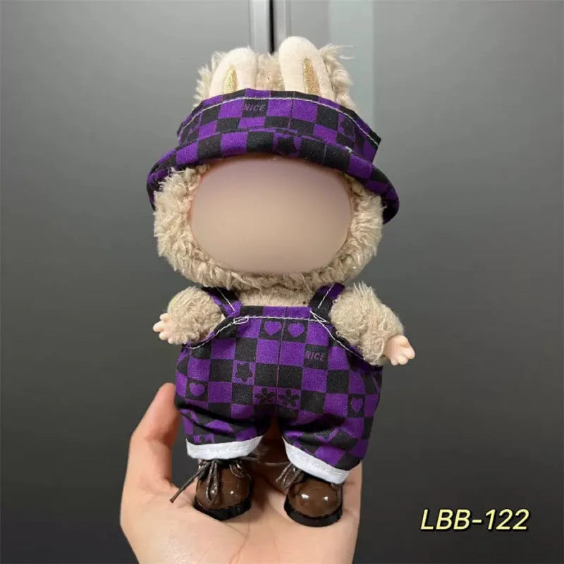 17cm plastic doll clothes outfit for LBB series vinyl figurines on a white background.