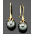 Gold-tone retro fashion women's earrings with electroplated alloy construction