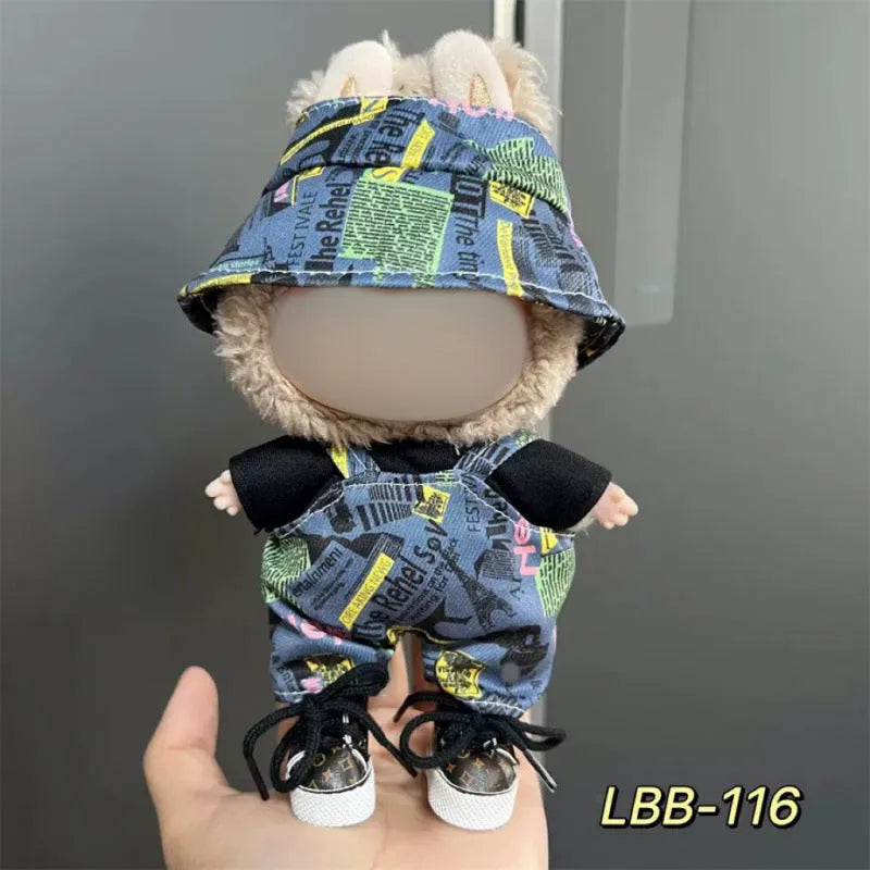 17cm plastic doll clothes outfit for LBB series vinyl figurines on a white background.