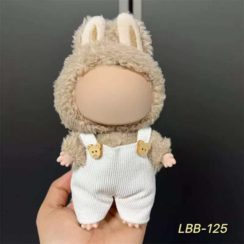 17cm plastic doll clothes outfit for LBB series vinyl figurines on a white background.