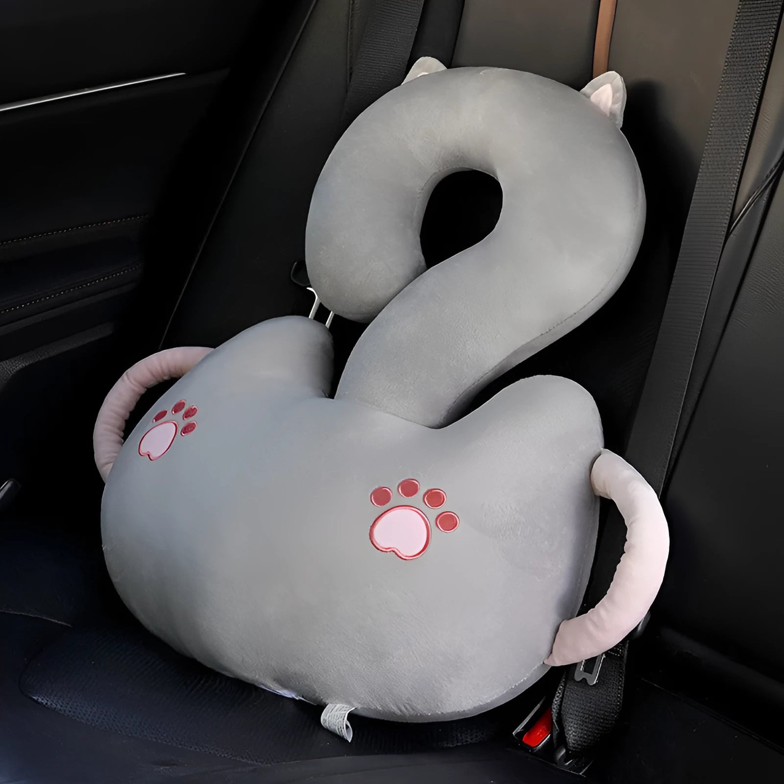 65cm square cartoon animal cushion pillow showing various animal design options including cat, rabbit and dinosaur