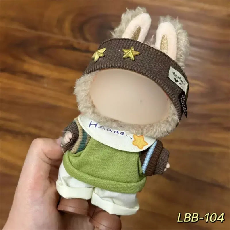 17cm plastic doll clothes outfit for LBB series vinyl figurines on a white background.