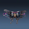Purple temperature change butterfly collar necklace with rhinestone decoration and alloy chain