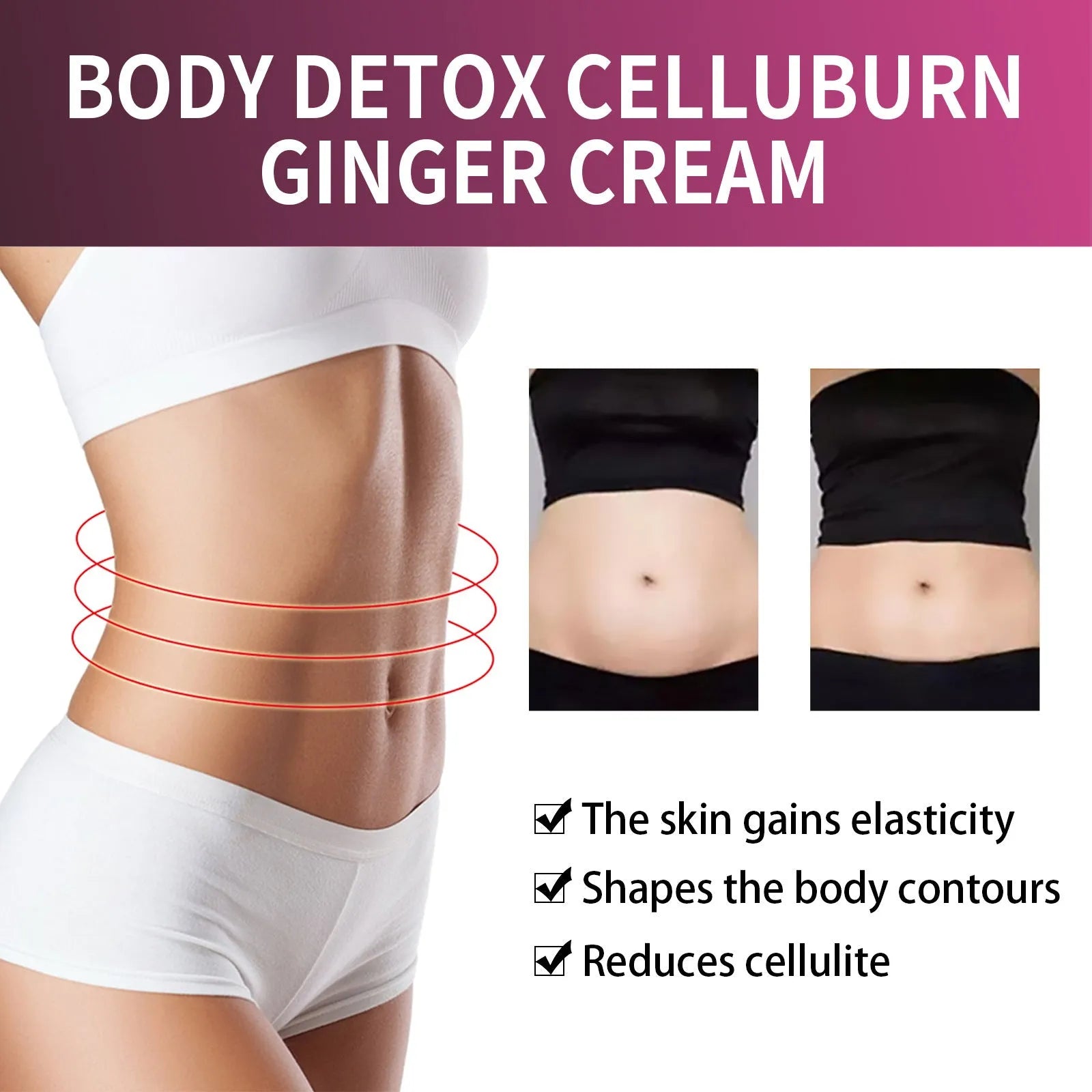15g container of ginger body thigh slimming and tightening cream with olive oil.