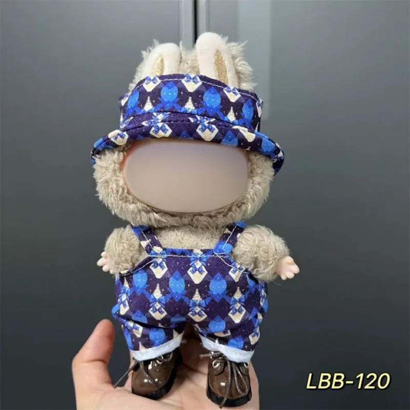 17cm plastic doll clothes outfit for LBB series vinyl figurines on a white background.