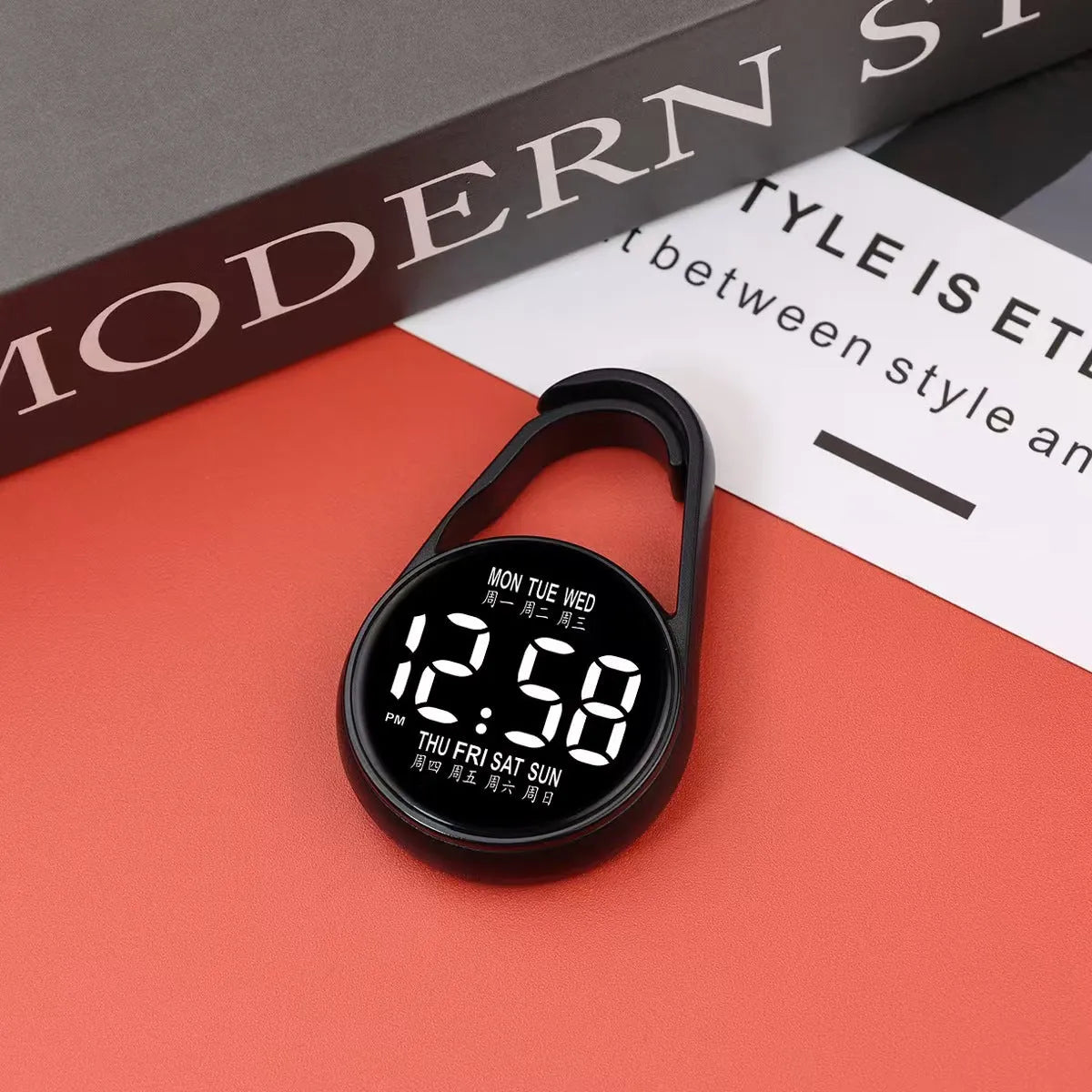 Fashion LED simple luminous week mini electronic watch with digital display and plastic strap