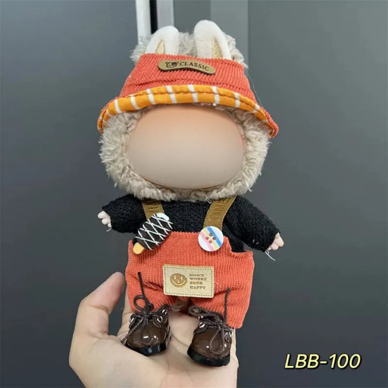 17cm plastic doll clothes outfit for LBB series vinyl figurines on a white background.