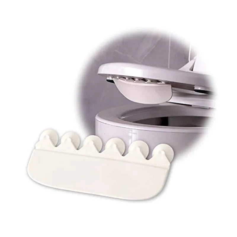 White PVC urine blocking board for toilet, child potty training splash guard.