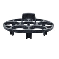 Black plastic egg holder rack measuring 13.8 by 12.6 cm for kitchen organisation