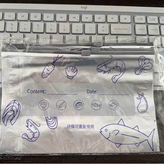Aluminium foil resealable food storage bags in small, medium and large sizes