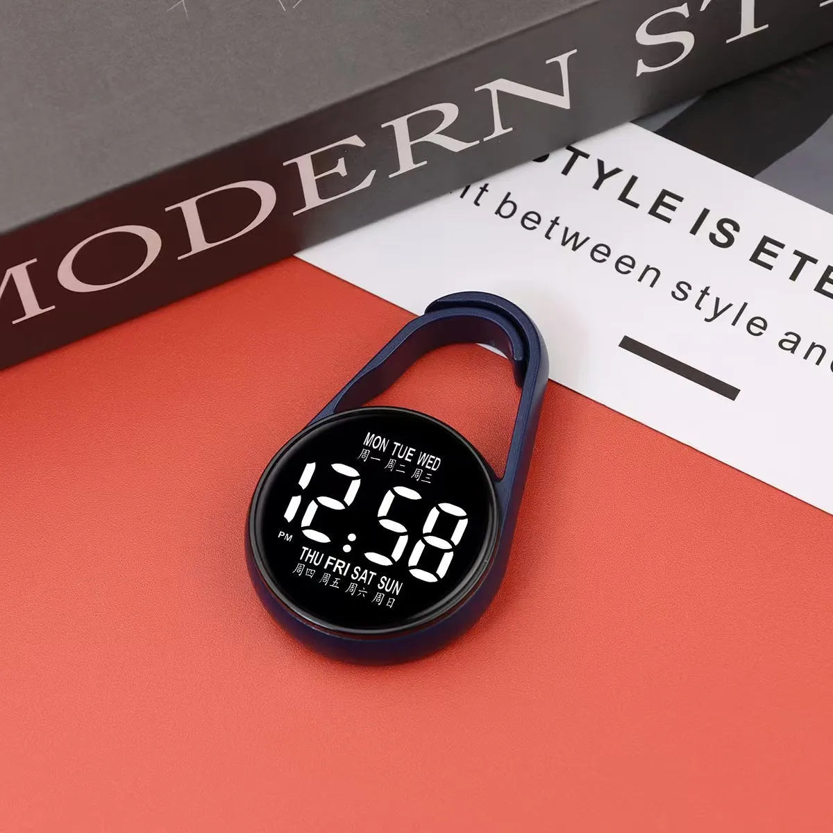Fashion LED simple luminous week mini electronic watch with digital display and plastic strap