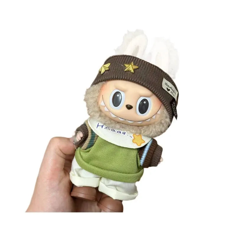 17cm plastic doll clothes outfit for LBB series vinyl figurines on a white background.