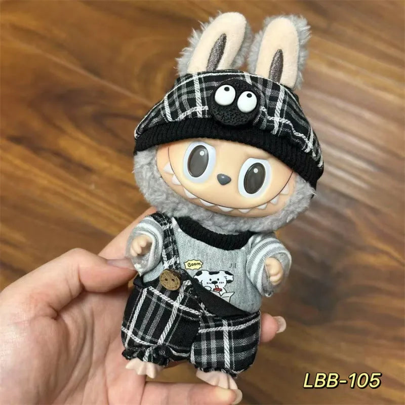 17cm plastic doll clothes outfit for LBB series vinyl figurines on a white background.