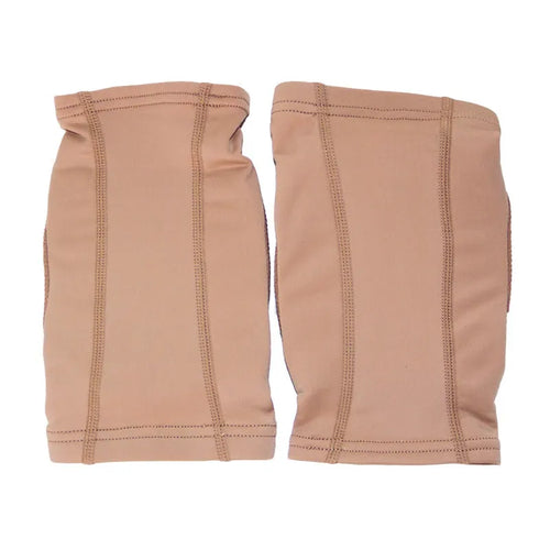 Ballet dance knee pads in black and skin colour options with five size choices for yoga and exercise