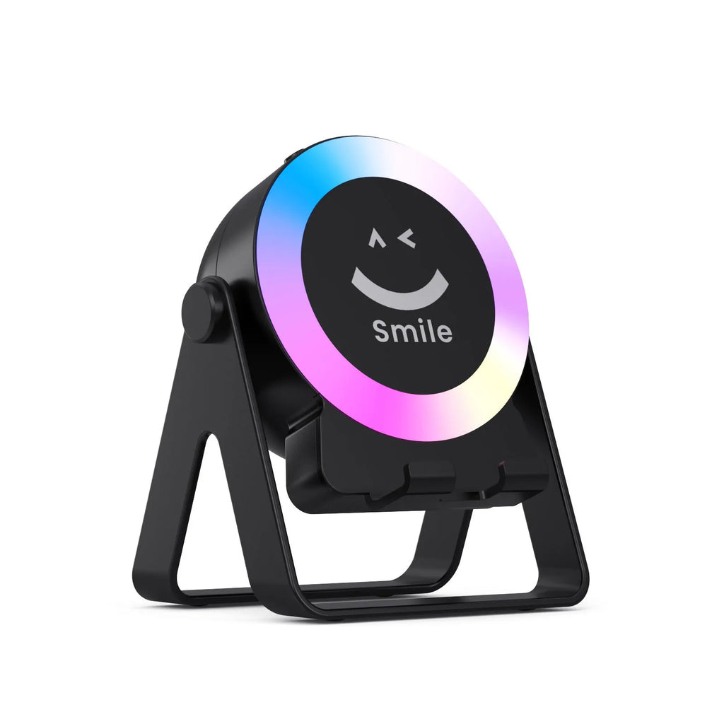 Induction bracket Bluetooth speaker with LED lights in black or white colours