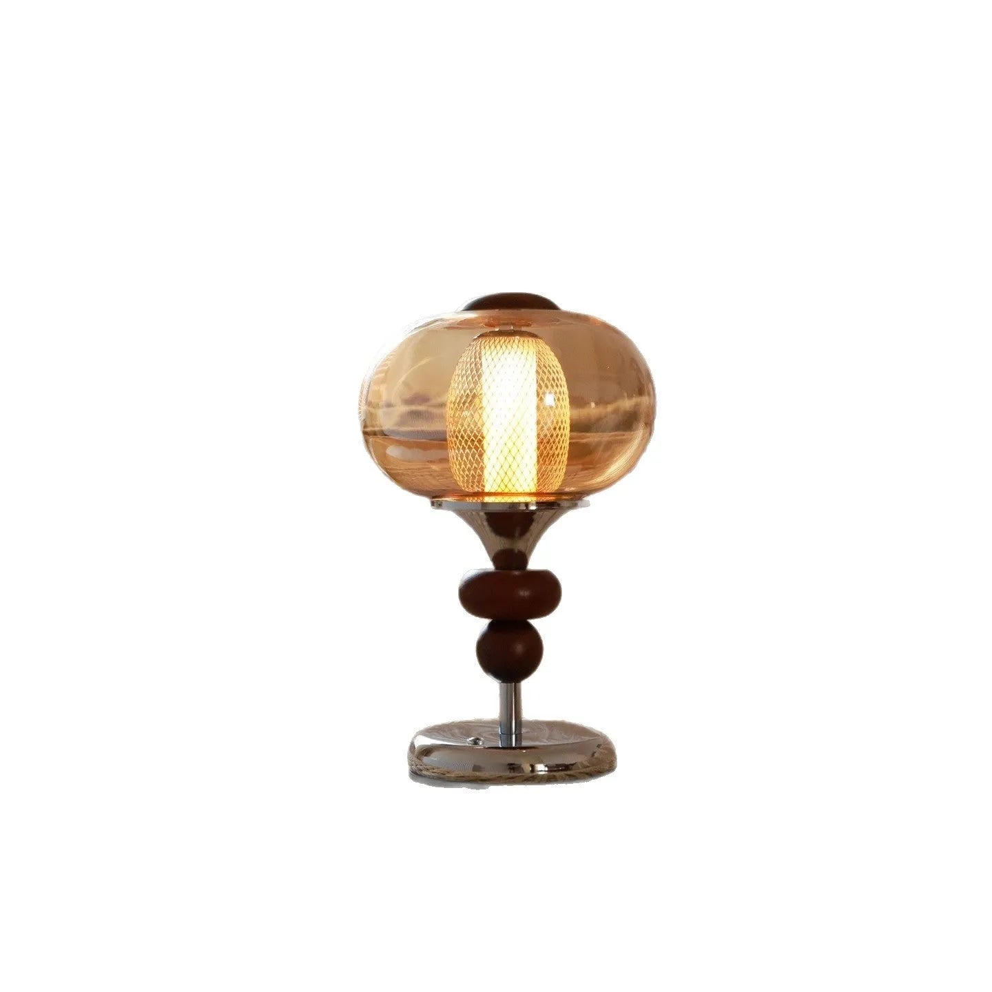 Zhonggu solid wood retro palace table lamp with touch switch and colour changing light