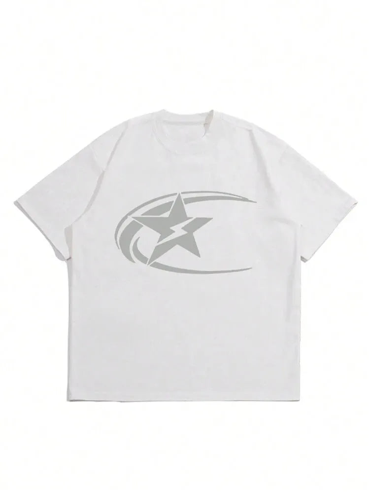 Men's casual cotton T-shirt with Japanese retro style in solid colour design