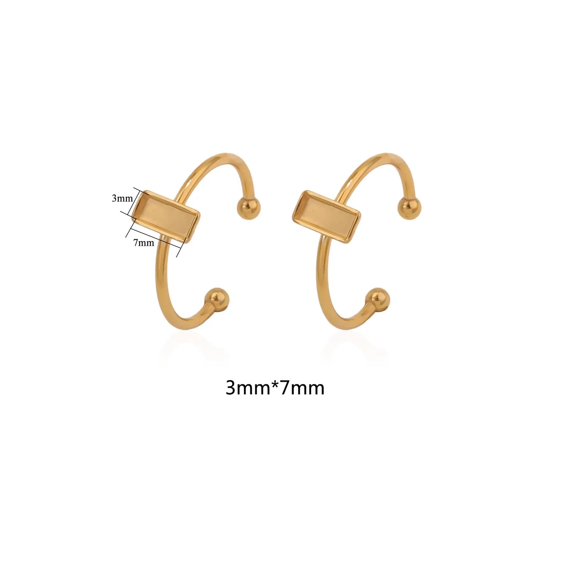Golden-toned stainless steel ring holder with totem pattern and multiple shape options for jewellery organisation