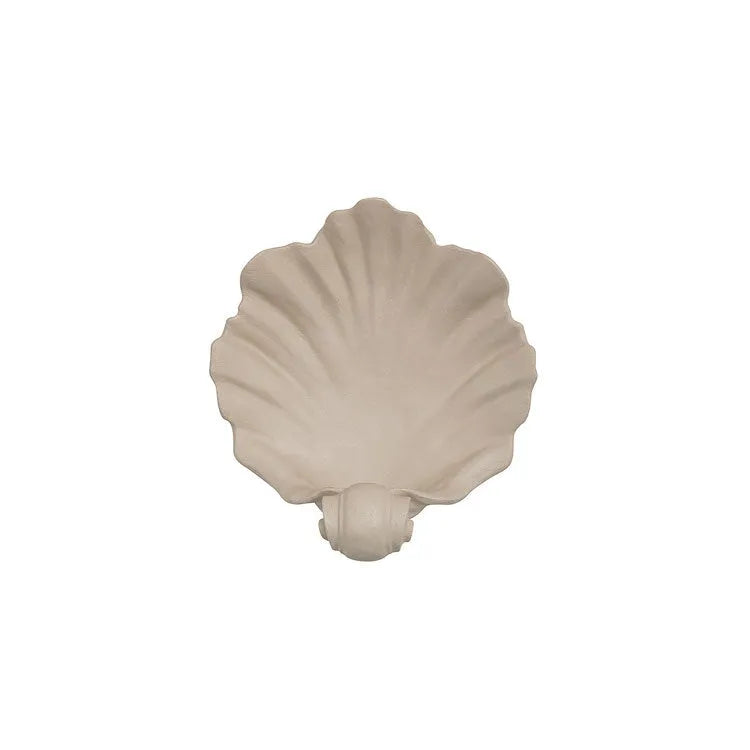 White resin fruit plate ornament with simulation shell design for table decoration
