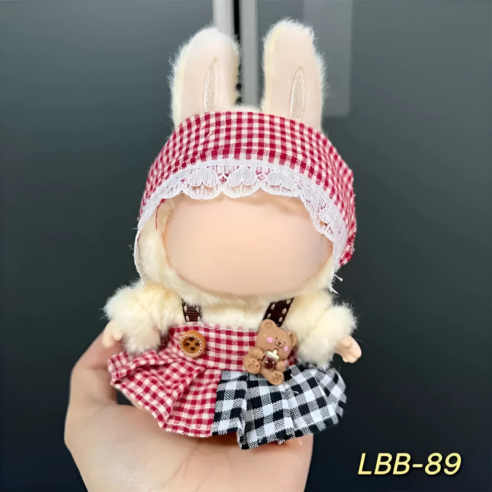 17cm plastic doll clothes outfit for LBB series vinyl figurines on a white background.