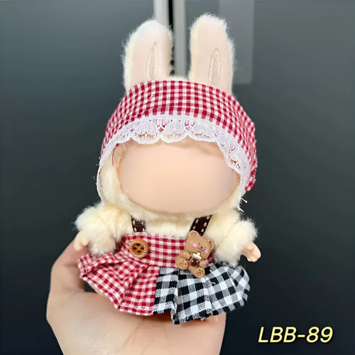 17cm plastic doll clothes outfit for LBB series vinyl figurines on a white background.