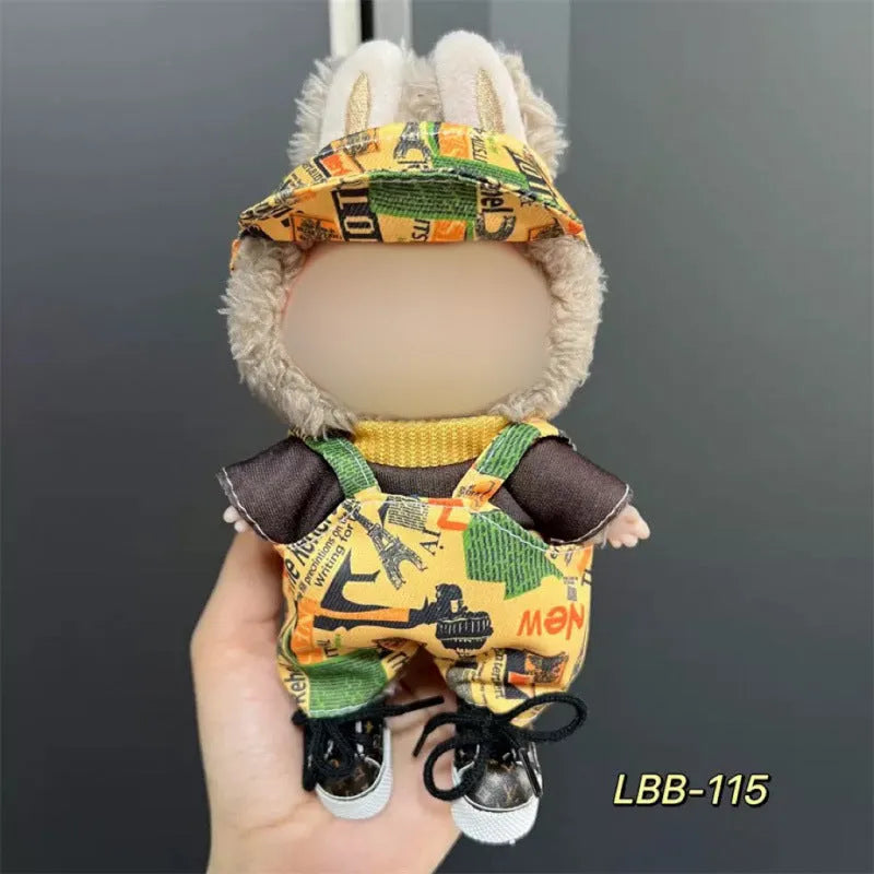 17cm plastic doll clothes outfit for LBB series vinyl figurines on a white background.