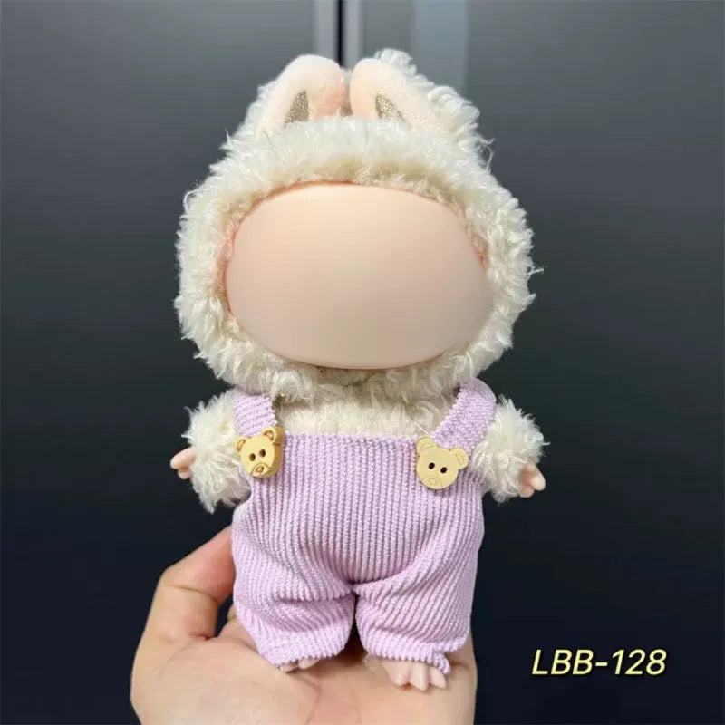 17cm plastic doll clothes outfit for LBB series vinyl figurines on a white background.