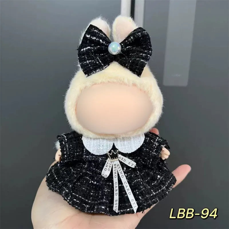 17cm plastic doll clothes outfit for LBB series vinyl figurines on a white background.