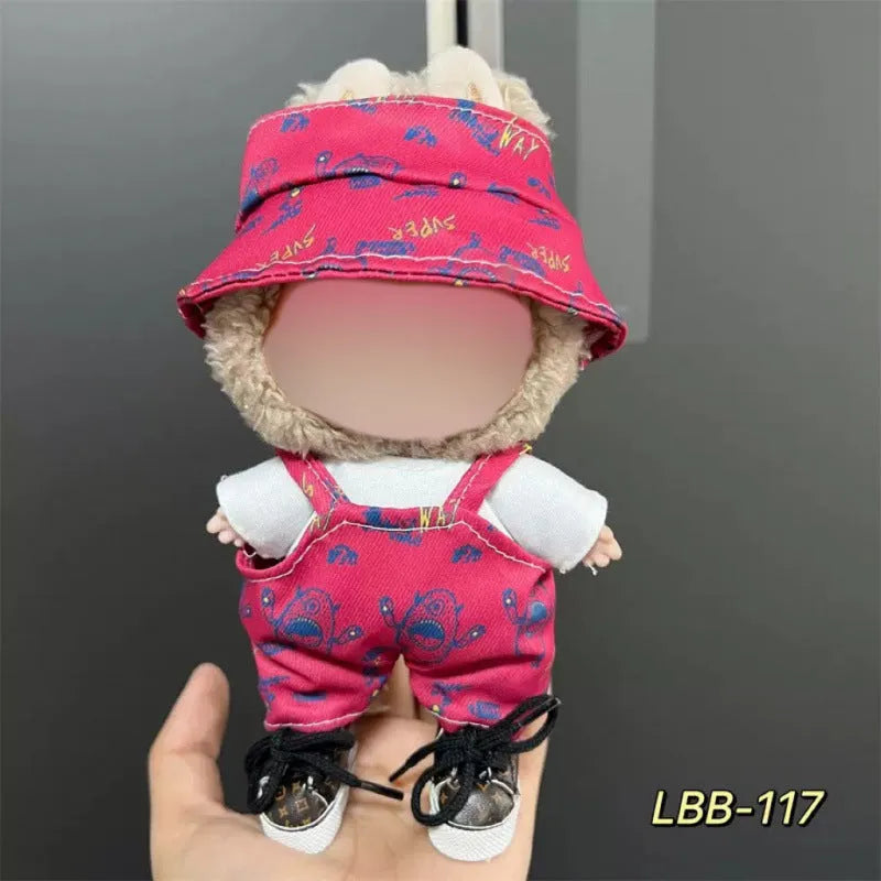 17cm plastic doll clothes outfit for LBB series vinyl figurines on a white background.