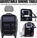 Black Oxford cloth buggy bag hanging behind car seat with dimensions 42x30 cm