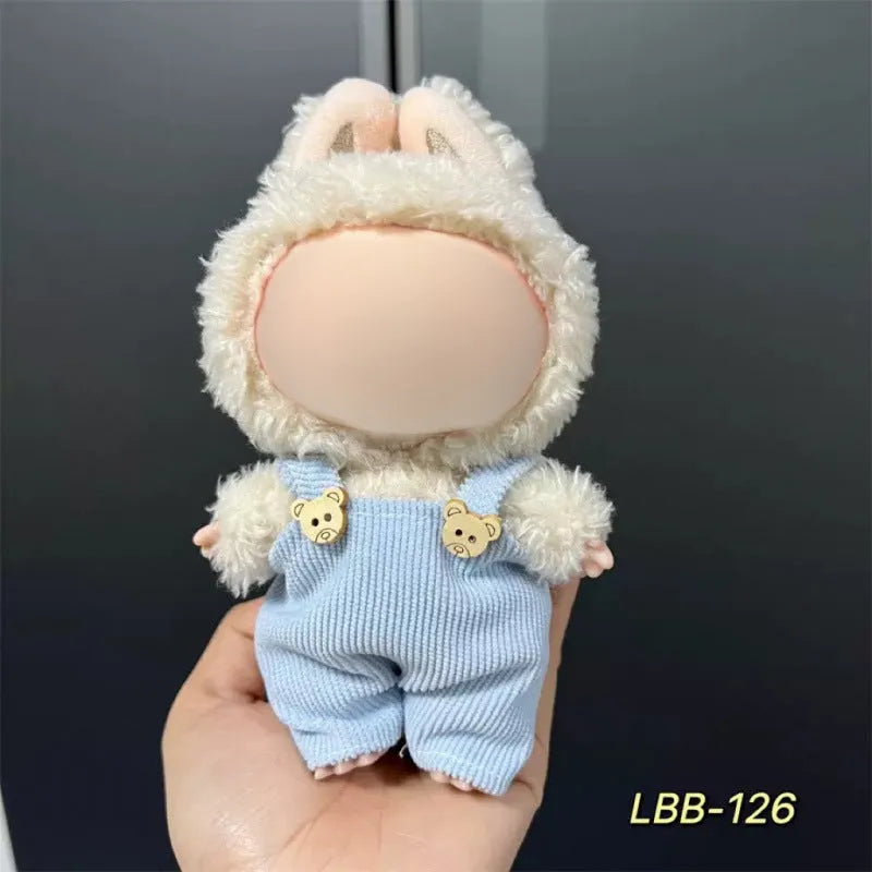 17cm plastic doll clothes outfit for LBB series vinyl figurines on a white background.