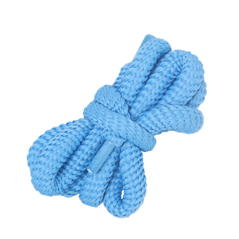 Round 1.0cm wide shoelace replacement cord in multiple colour options on a white background.